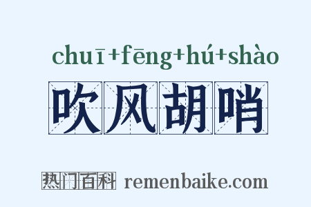 吹风胡哨是什么意思的图片